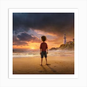 Make A Disney Movie Poster A Man Standing On Th Art Print