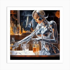 Robot Bartender 4 Art Print