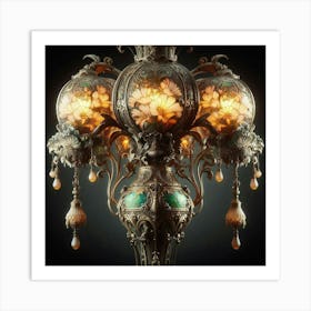 Rococo Lamp 1 Art Print