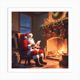 Christmas Santa 8 Art Print