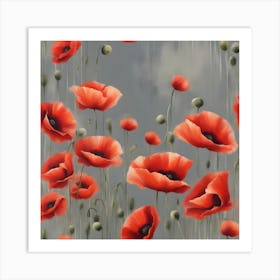 Poppies Canvas Art Art Print