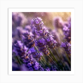 Lavender Flowers Art Print