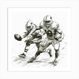 A Football Game Hand Drawn Sketch Illustration 1718670713 1 Art Print