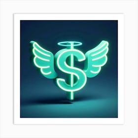 Angel Wings With Dollar Sign Art Print