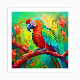 Colorful Parrot 1 Art Print