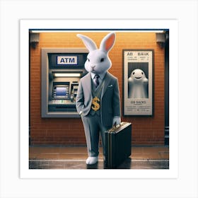 Rabbit In A Suit Art Print