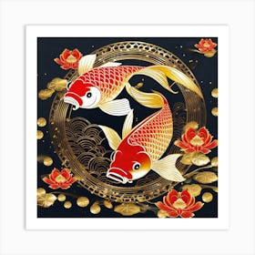 Chinese Koi Fish 1 Art Print