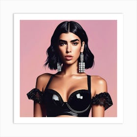 dua lipa art print portrait 1 Art Print