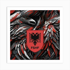 Albania National Football Team Logo Wall Art 3 Art Print