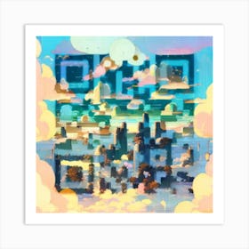 Qr Code 2 Art Print