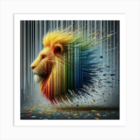 Lion Head 7 Art Print