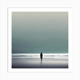 Man On The Beach 1 Art Print