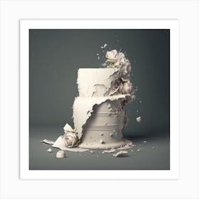 Broken Wedding Cake Art Print