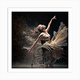 Dancer In A Wheelchair Art Print