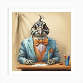 Bird In A Suit 2 Art Print