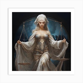 Lady Of The Scales 1 Art Print