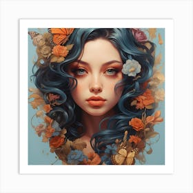 Butterfly Girl Art Print