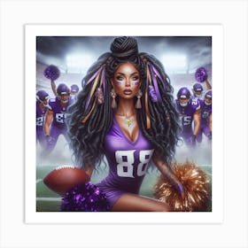 Cheerleader for Vikings Art Print