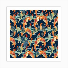 Seahorses 2 Art Print