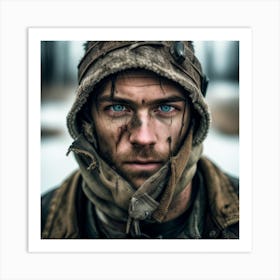 Soldier With Blue Eyes 1 Art Print