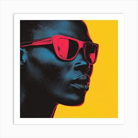 Woman In Sunglasses Art Print