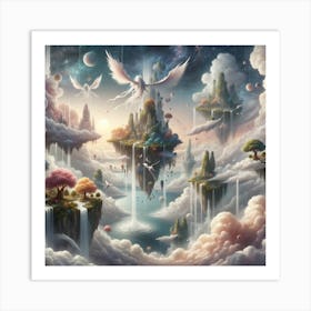 City In The Clouds Art Print