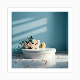 Flowers On A Table Art Print