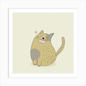 Cute Cat Art Print