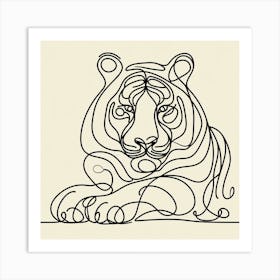 Tiger Picasso style 1 Art Print