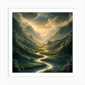 River In The Mountains 17 Art Print