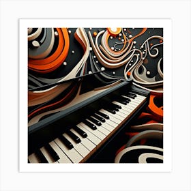 Abstract Piano 3 Art Print