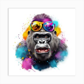 Gorilla With Sunglasses Art Print