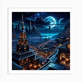 Futuristic City 45 Art Print