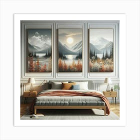 Mountain Landscape Painting Art Print