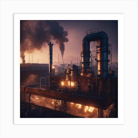 An Industrial Rooftop To Stand On Art Print