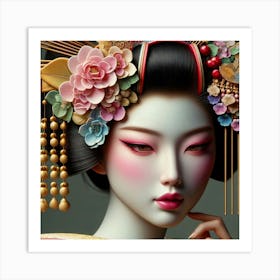 Japan Geisha Visual 47 Art Print