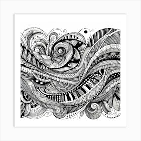 Doodle Drawing Art Print