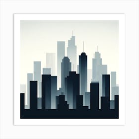 City Skyline Art Print