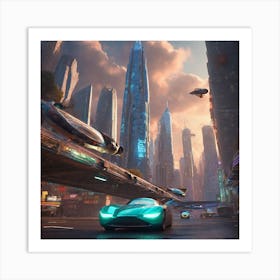 Futuristic Cityscape 41 Art Print