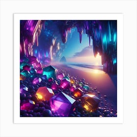 Cave Of Crystals Art Print