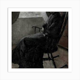 Woman In A Rocking Chair Art Print