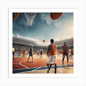 Basketball Game Art Print