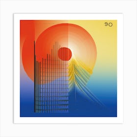 90 degrees Art Print