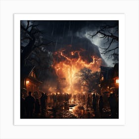 Rain Of Thunder Upon The Town Art Print