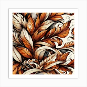 Autumn leaves swirling Art Print