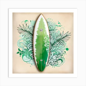 Surfboard 00476 Art Print