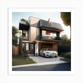 Leonardo Diffusion Xl A Modern House With Four Floors Four Bed 0 Art Print