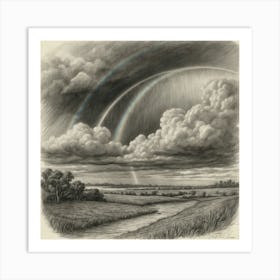 Rainbows Over A River Art Print