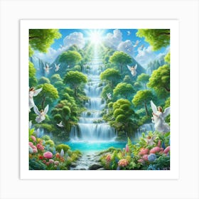 Angels In The Forest Art Print