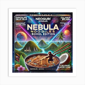 Neoguri Nebula Noodles Bohol Packaging Scifi Art Print